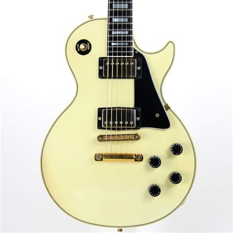 1989 Gibson Les Paul Custom White Ebony Fingerboard Reverb