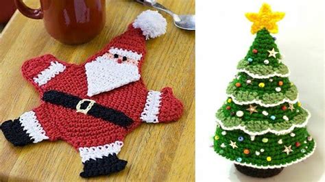 Figuras de Navidad Tejidos a Crochet | Porta guardanapo de croche