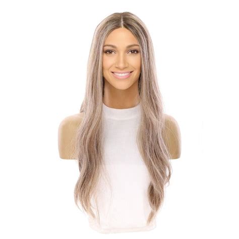 24 Divine Lace Top Wig Ashy Blonde W Highlights