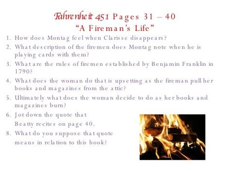 Fahrenheit 451 Part 1 Test - Fahrenheit 451 Part 1 Questions 97 03