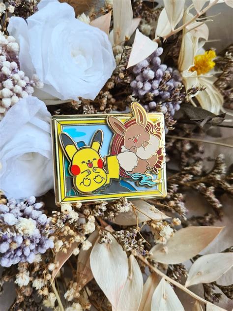 Pikachu Pokemon Eevee Custom Enamel Pin Pins Pin Badge Etsy