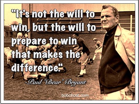 Its Not The Will To Win But The Will To Prepare To Win That Makes