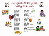 Daycare Schedule Template