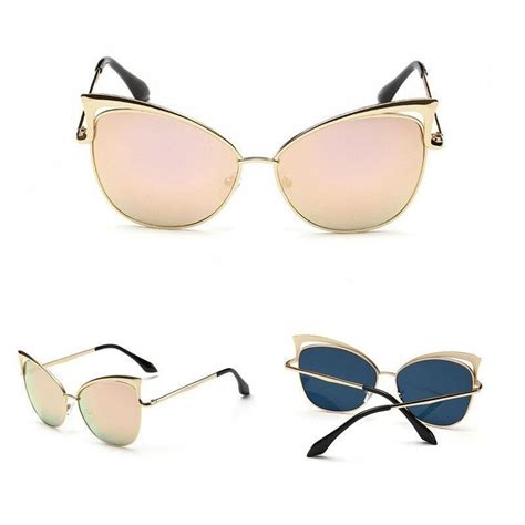 Classic Metal Frame Ladies Cat Eye Gradient Sunglasses Brand Designer Vintage Women Cateye