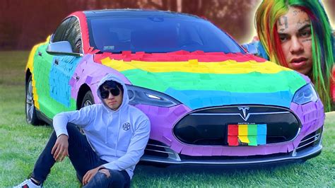 I Built 6ix9ines Dream Car Using Only Sticky Notes Youtube