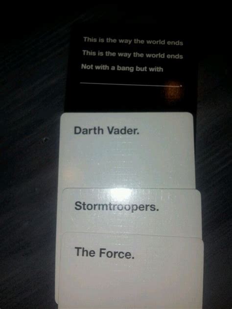 Cards Against Humanity Star Wars This Actually Just Happened Cards