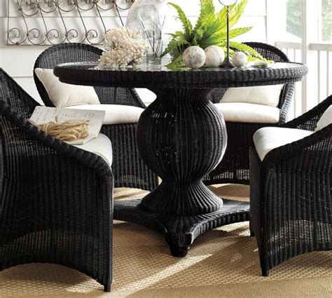 Scroll down to see our beautiful sets. Palmetto All-Weather Wicker Round Pedestal Dining Table ...
