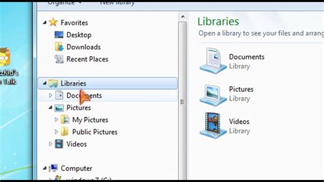 Windows 7 Tutorial How To Restore Missing Library Folders Youtube