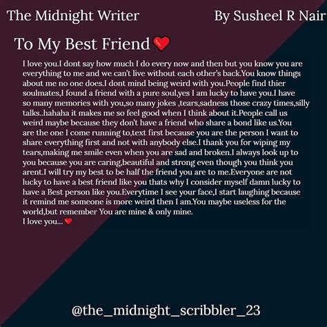 The Midnight Writer™ On Instagram “dear Best Friend You Are