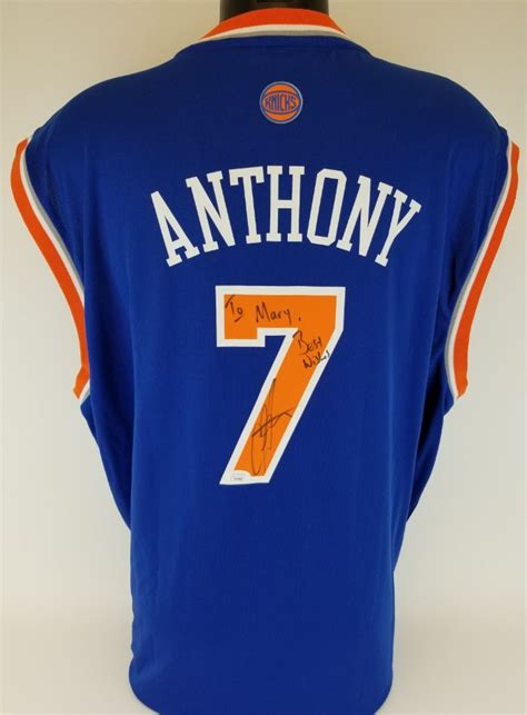 Originally posted on fadeaway world. Lot Detail - Carmelo Anthony Signed New York Knicks Adidas ...