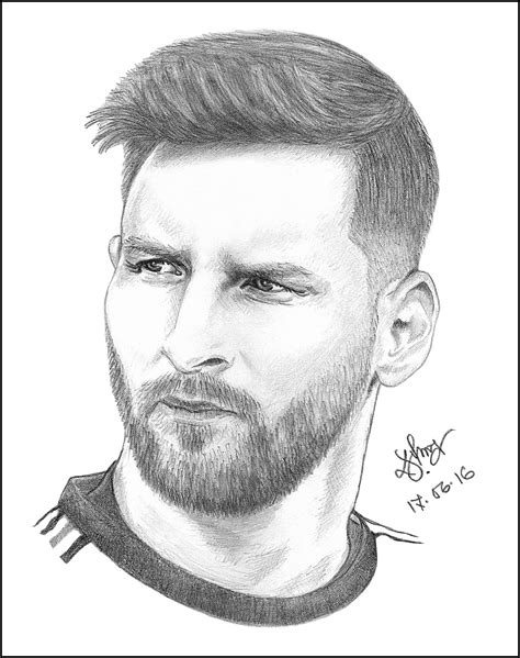 Leo Messi Sketch Celebrity Drawings Portrait Drawing Messi Drawing