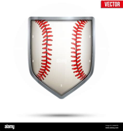 Bright Shield In The Baseball Ball Inside Vector Stock Vector Image Art Alamy