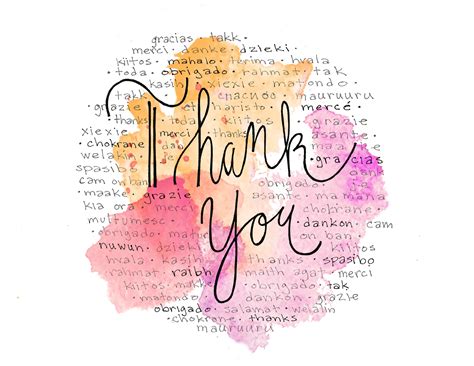 Thank you printable