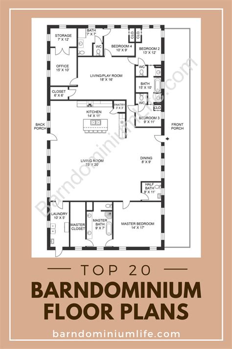 Top 20 Barndominium Floor Plans To Design Your Dream Home Barn Homes