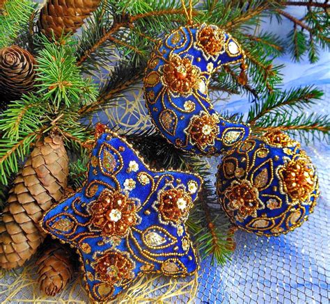 Beautiful Embroidered Christmas Ornaments Beads Magic Bloglovin