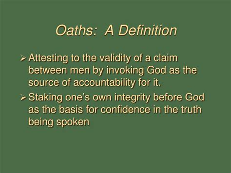 Definition Of An Oath Definition Hwk