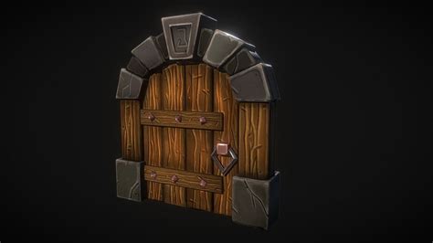 dungeon door 3d model by bazliter2016 [a40e068] sketchfab