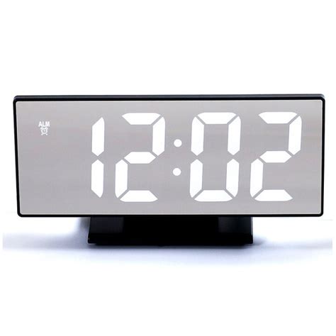 デジタル目覚まし時計 導かれ ミラーの机の時計の大きい表示 二重usbの充電器のポート 3つのレベルの明るさ 12 24h 寝室のための現代的な電子時計 品質保証
