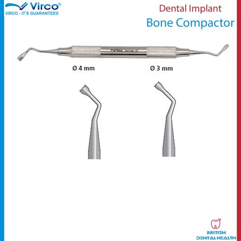 Dental Implant Bone Compactor Packer Bone Plugger Double Ended 3mm