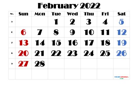 free printable calendar february 2021 2022 and 2023