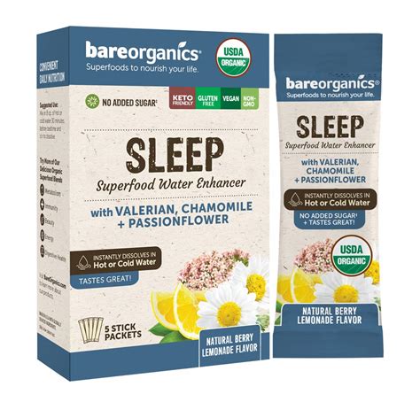Amazon Com BareOrganics Sleep Superfood Drink Mix Organic Sleep Aid