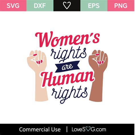 Women S Rights Are Human Rights Svg Cut File Lovesvg Com
