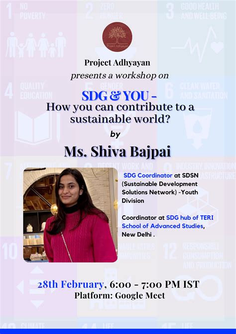 SDGs and You: How you can contribute to a sustainable world (6-7 pm IST