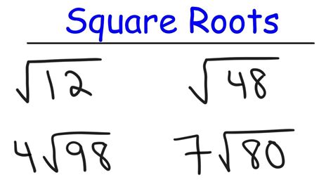 How To Simplify Square Roots Youtube