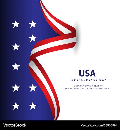 Usa Independence Day Template Design Royalty Free Vector