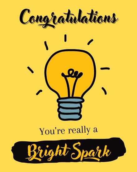 Bright Spark Free Congratulations Group Card Free Congratulations