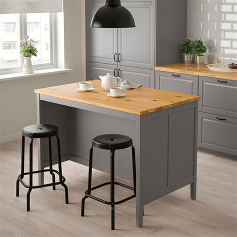 Tornviken Kitchen Island Grey Oak Length 126 Cm Ikea