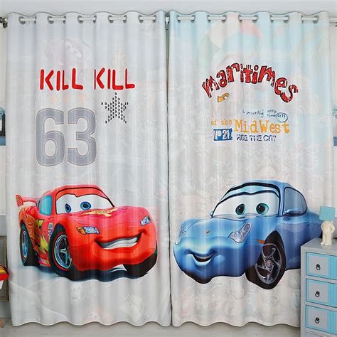 Boys Cute Cars Children Curtains For Living Room Modern Bedroom Cartoon