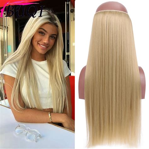 Buqi Invisible No Clips Straight Hair Extensions Ombre Bayalage