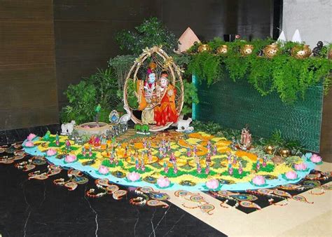 This page is about festival of janmashtami, that is celebrated all over the world to commemorate the birth of lord krishna. Janmashtami | Decor, Home decor, Class decoration