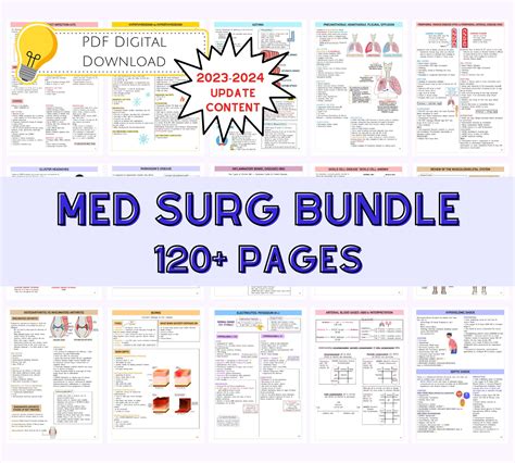 Med Surg Bundle Med Surg Study Guide Bundle Nursing Notes Etsy