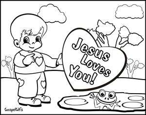 Various simple coloring book pages celebrating the life of christ (also see the apostles and the parables sections). Father's Day Coloring Page-Jesus Loves You | Crossmap
