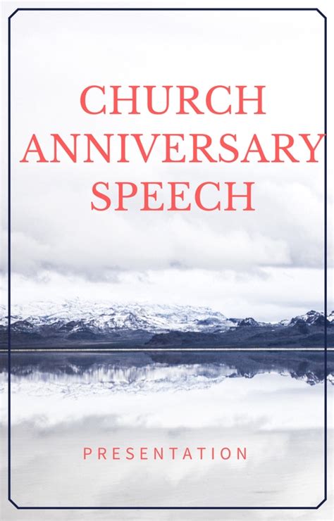 Church Anniversary Speeches Here Is A Sample Speech To