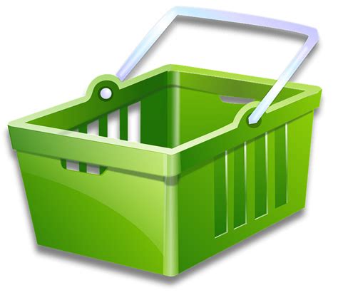 Green Shopping Basket Clipart Free Download Transparent Png Creazilla