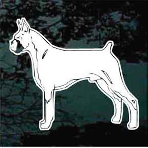Standing Boxer Dog Car Decals And Window Stickers Decal Junky