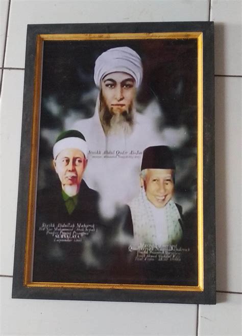Hiasan Dinding Poster Syekh Abdul Qodir Jaelani Guru Plus Bingkai