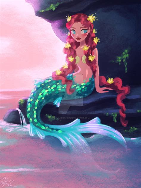 Mermaid At Sunset By Dylanbonner On Deviantart