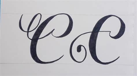 Calligraphy Handwriting Letter C In Cursive Design How To Write