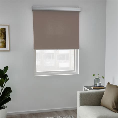 Tretur Block Out Roller Blind Brown 140x195 Cm Ikea Indonesia