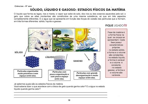 Atividades Sobre Propriedades Da Matéria