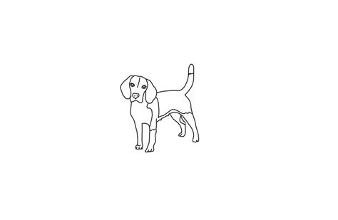 Beagle Dog Coloring Page Free Download