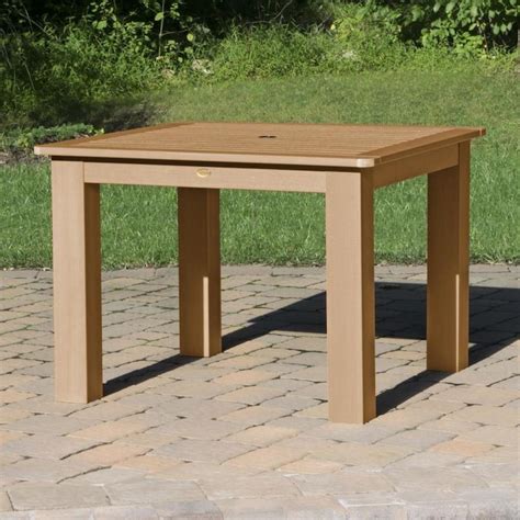 Highwood Square Outdoor Dining Table 42 In W X 42 In L With Umbrella