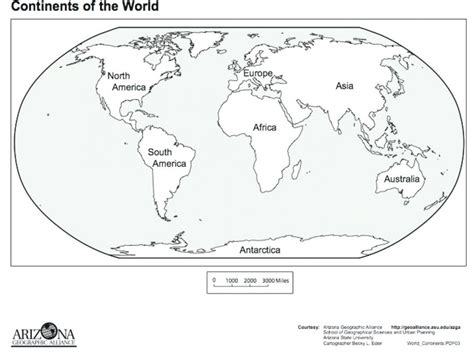 Cut Out Continents Printable