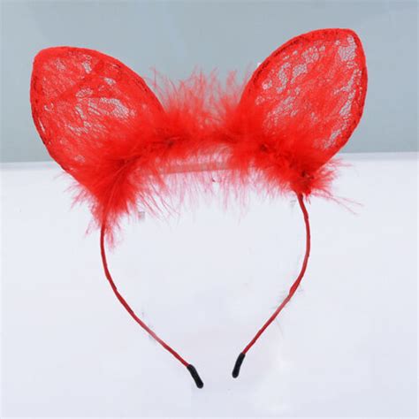 Fox Butt Tail Anal Plug Cute Cat Ears Headband Cosplay Insert Stopper