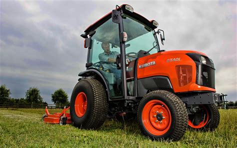 Download Wallpapers Kubota St401 Picking Grass 2020 Tractors