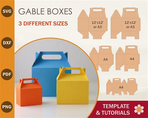 Gable Box Template Bundle Gable Box Svg Box Template Svg Etsy New Zealand
